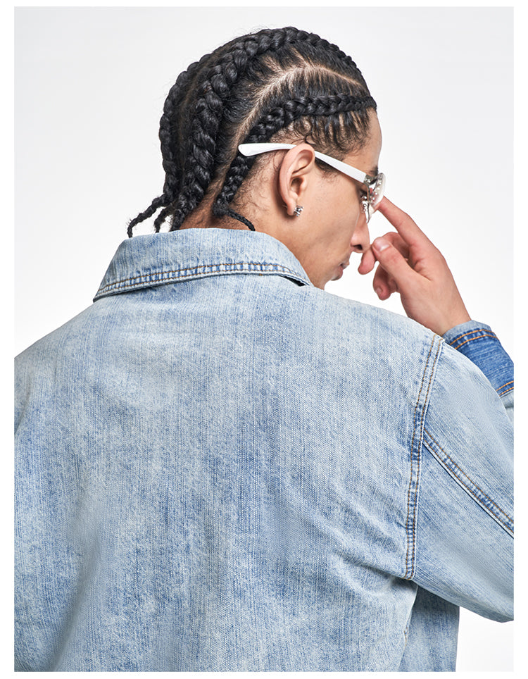 F3F Select Multi Pocket Washed Work Denim Jacket