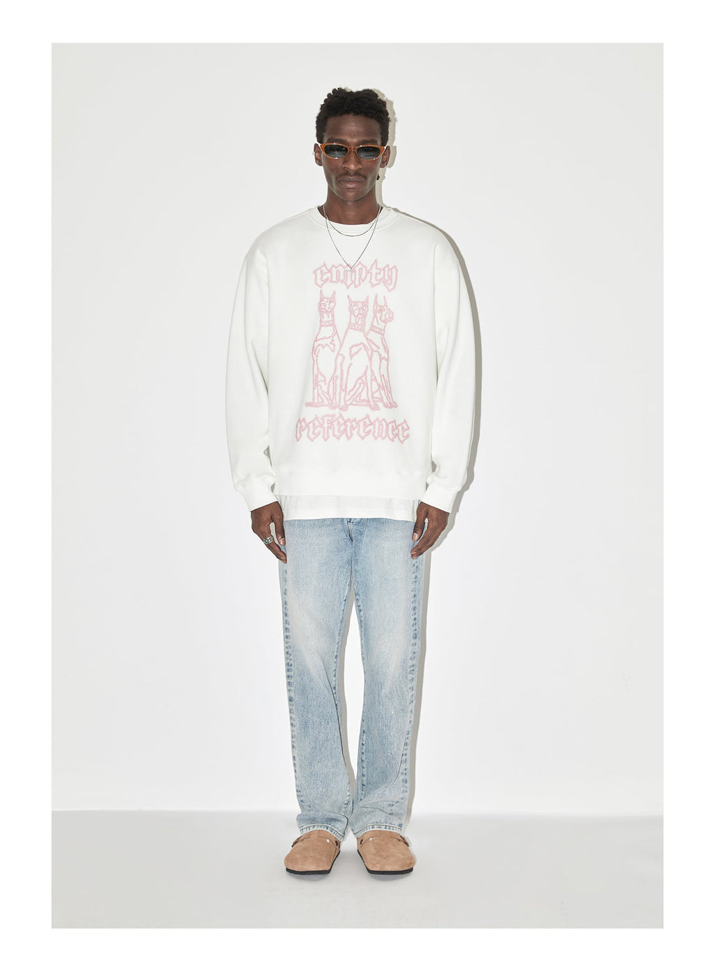EMPTY REFERENCE Neon Doberman Dog Print Sweatshirts