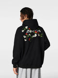 Achock Logo Floral Embroidered Hoodie