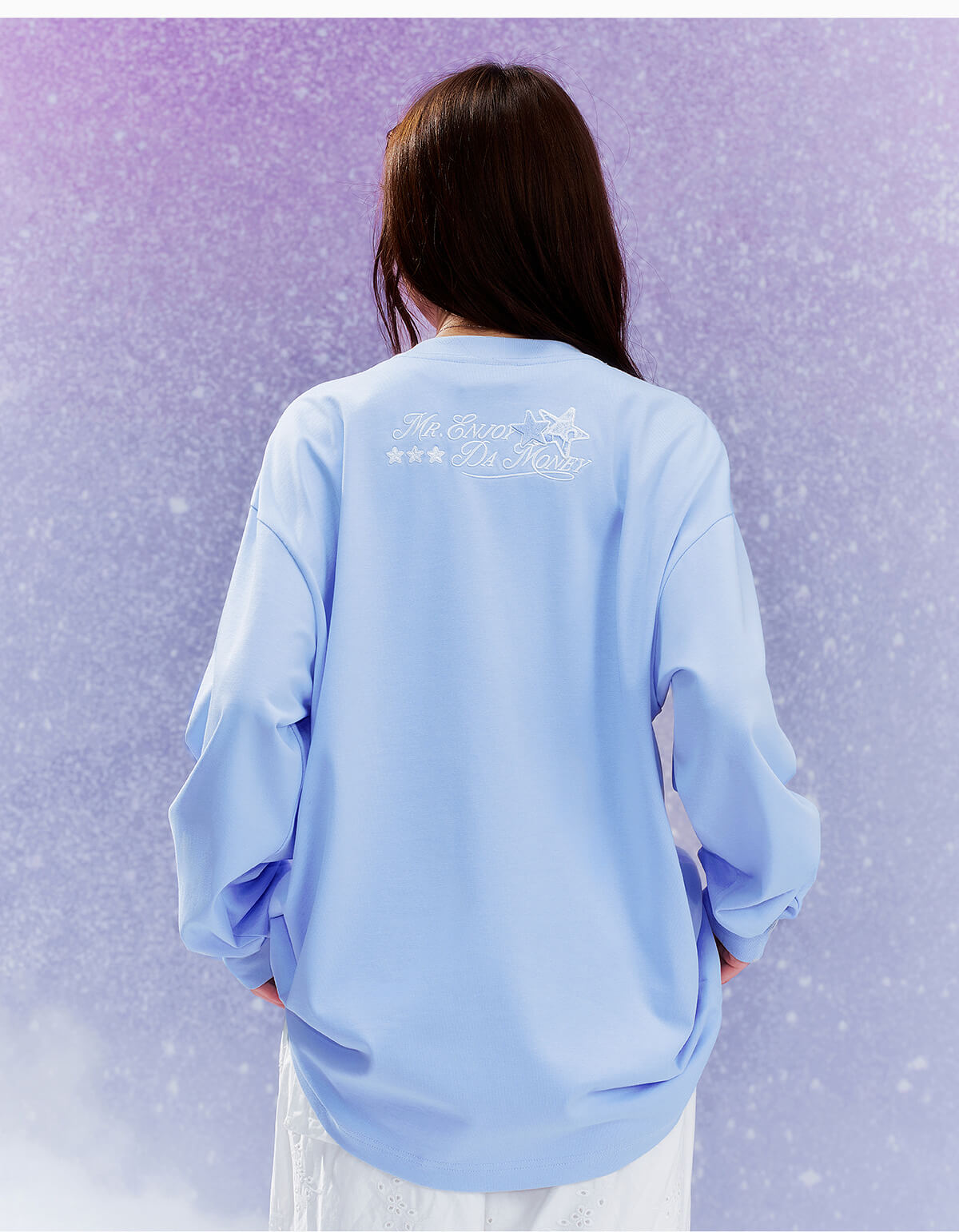 MEDM Flower Star Logo Embroidered Long Sleeve Tee