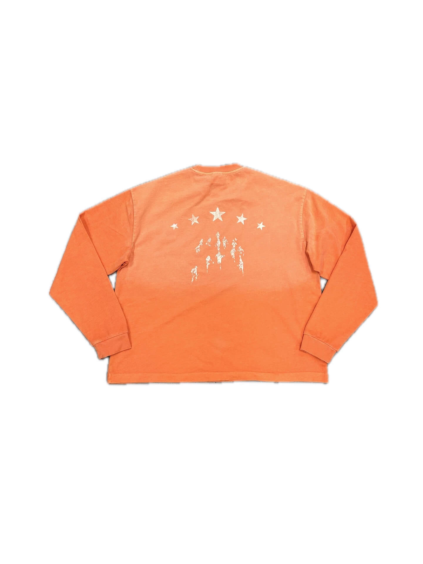 LIBERAFIT Star Graphic Vintage Dyed Distressed Long Sleeve Tee