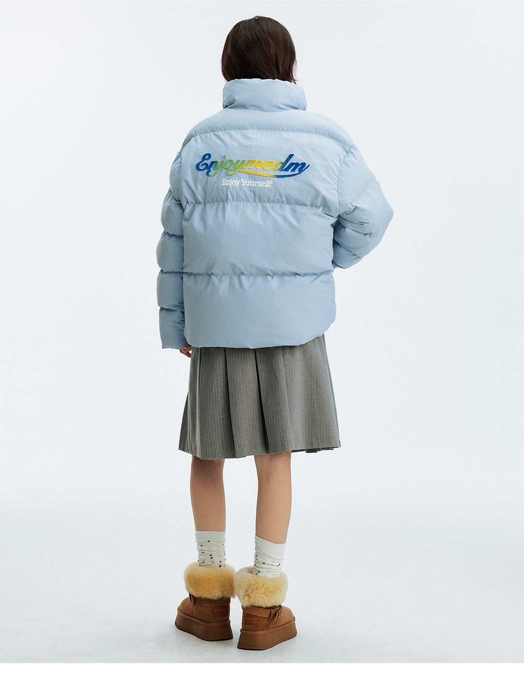 MEDM Gradient Embroidered Puffer Jacket
