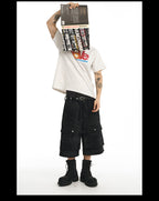 NOVACAM Camouflage & Black Baggy Work Cargo Shorts