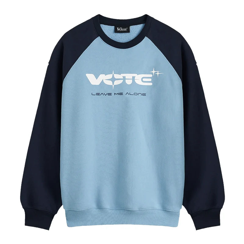 VOTE Star Logo & Contrast Color Sweatshirt