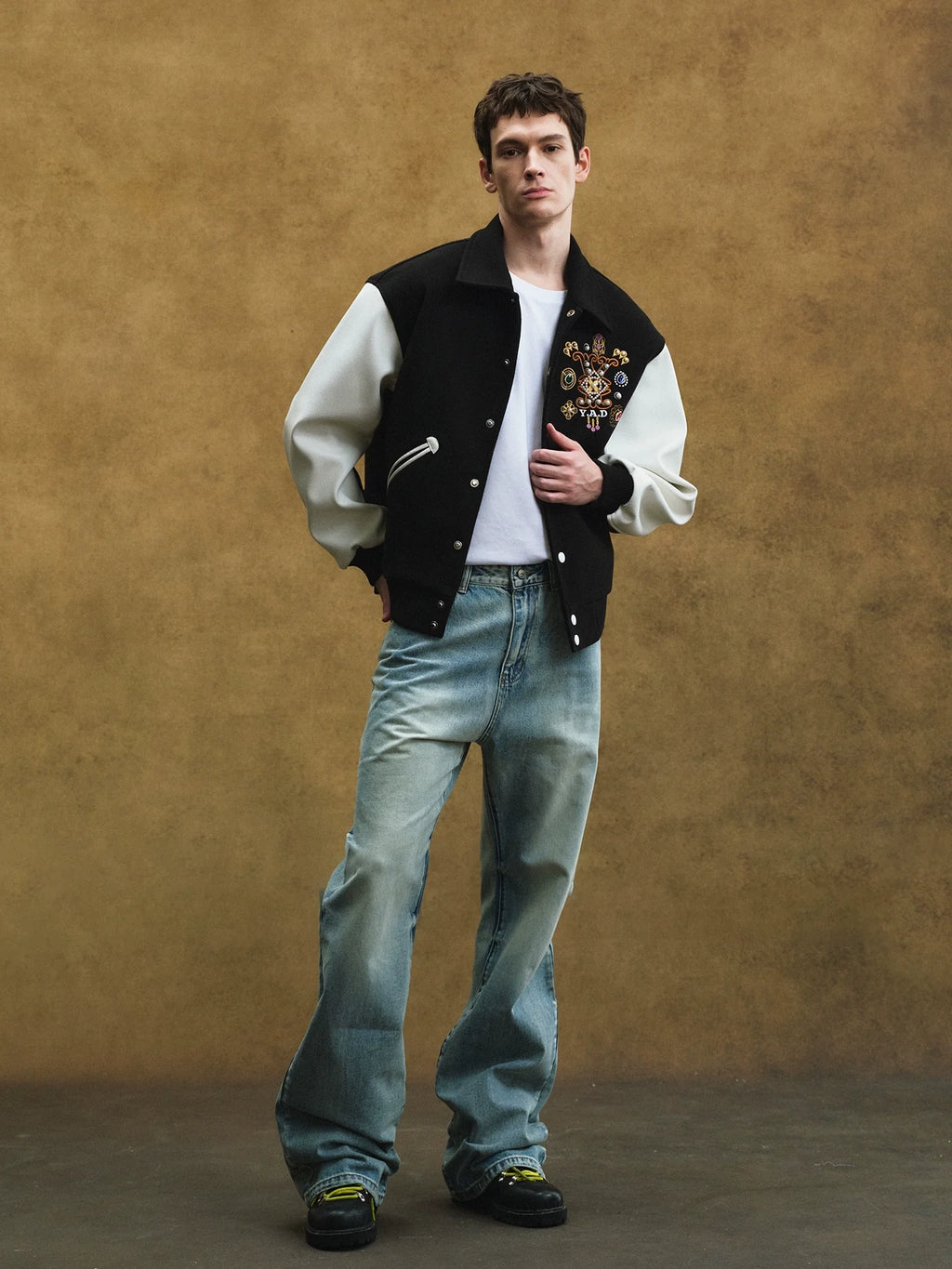 YADcrew Washed Whisker Jeans