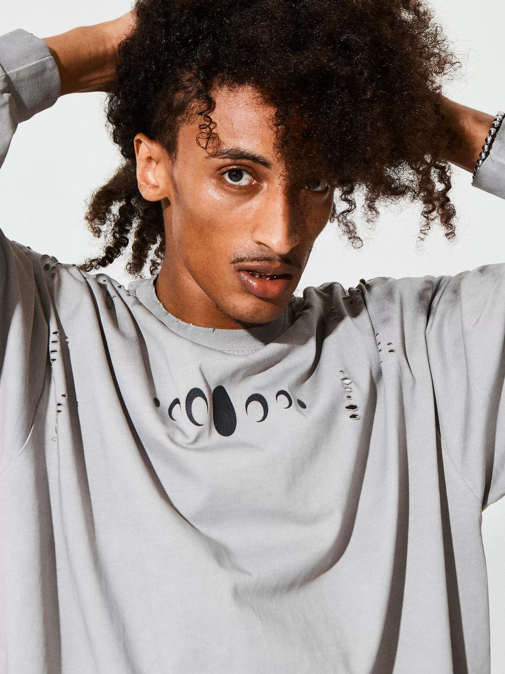 KARMANISTIC Standard Logo Washed Distressed Long Sleeve Tee