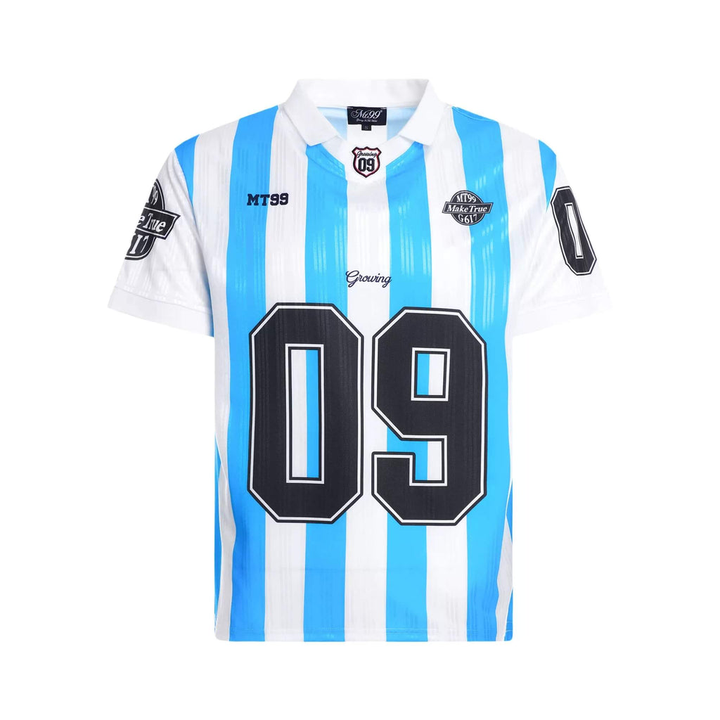 F3F Select Contrast Stripe Short Sleeve Polo Soccer Jersey