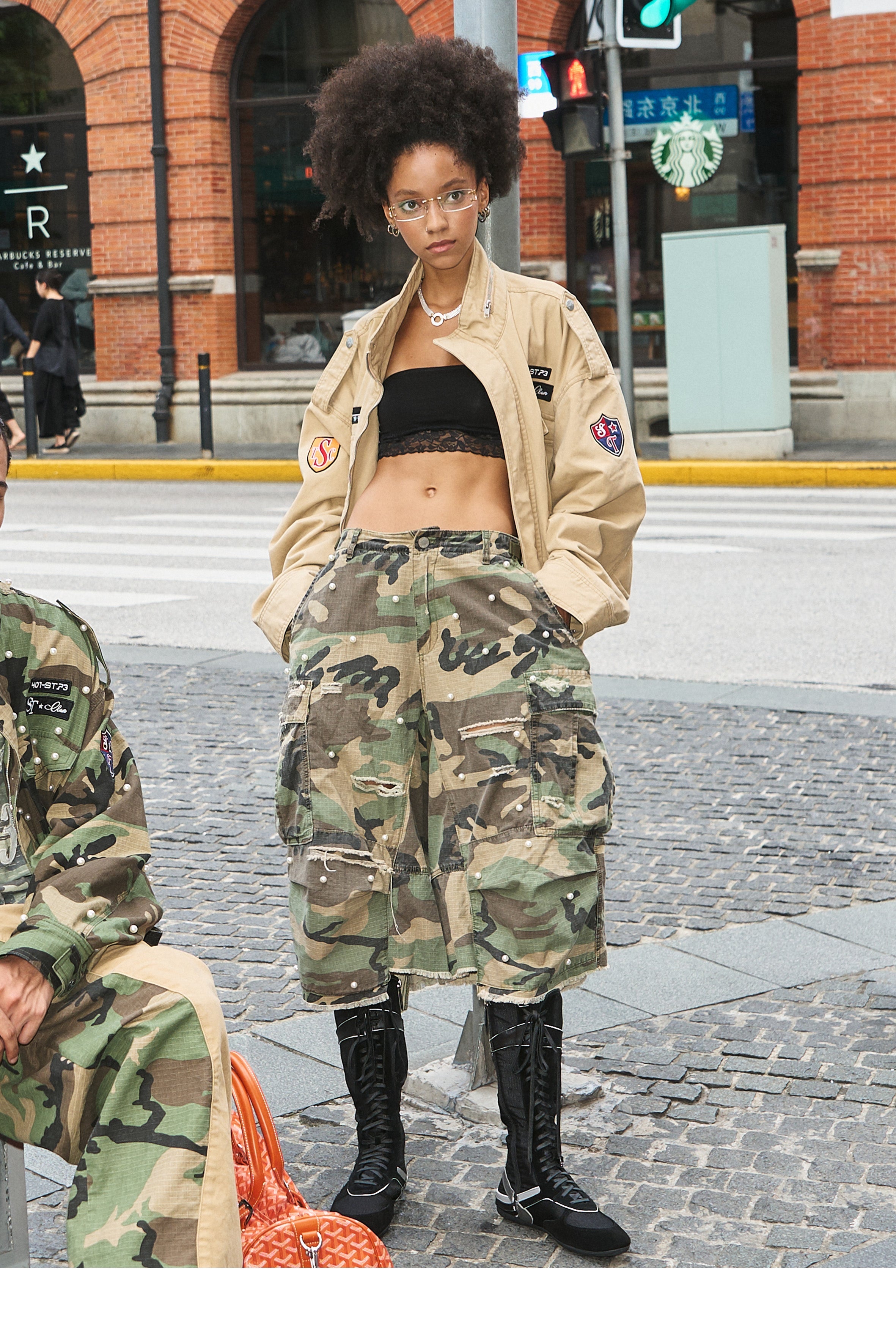 STEEPC Khaki Patch Embroidery M-65 Field Jacket