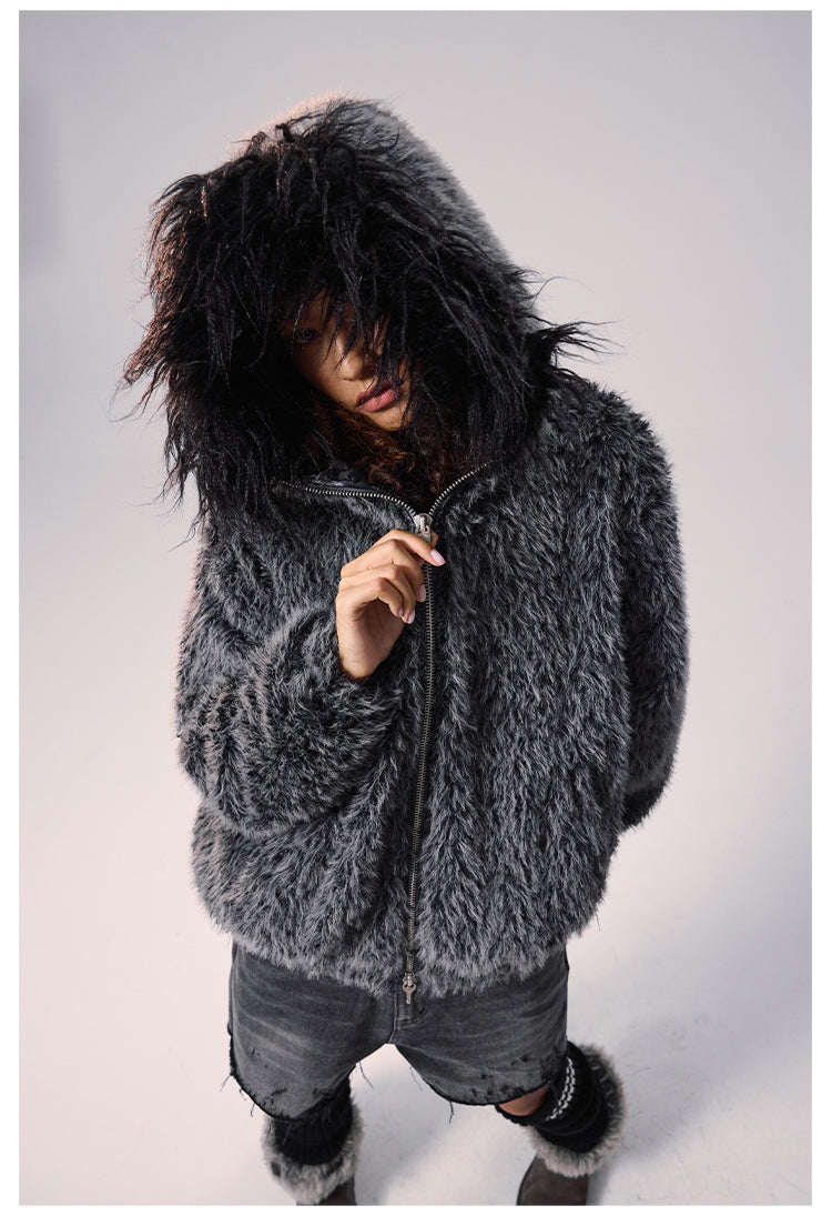 Remedy Faux Fur Mohawk Hooded Jacket
