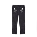 JHYQ Slim Zipper Openings Printed Denim Jeans