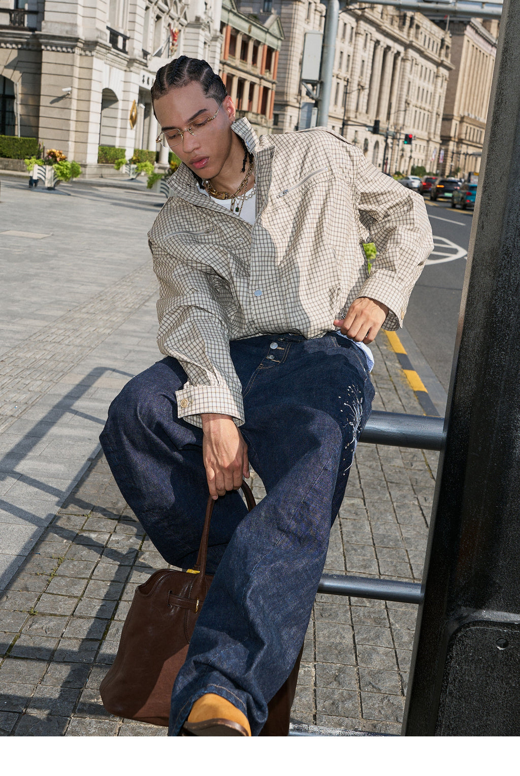 STEEPC Plaid Short Jacket