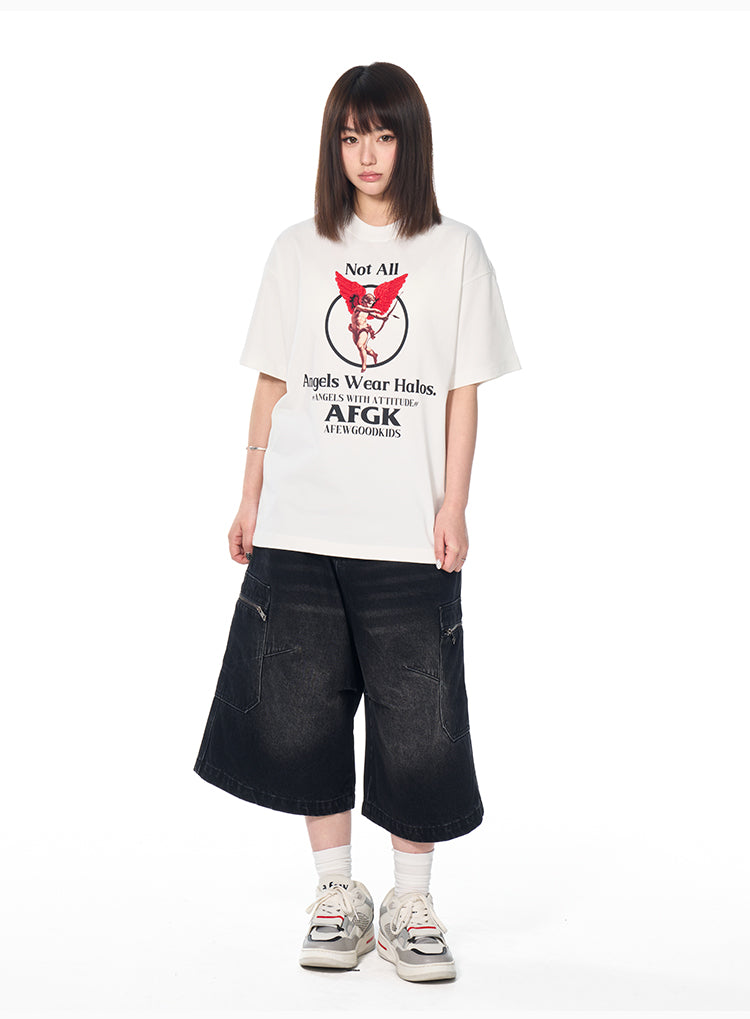 AFGK Archery Angel Embroidered Print Tee