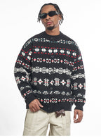 F3F Select Snowflake Button Knit Cardigan