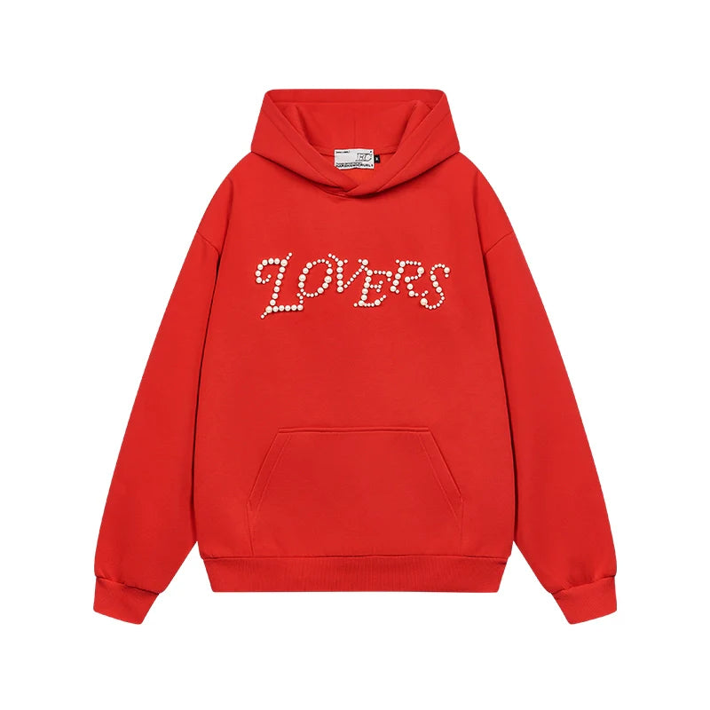 Harsh and Cruel Love Me More Pearl Embroidered Hoodie