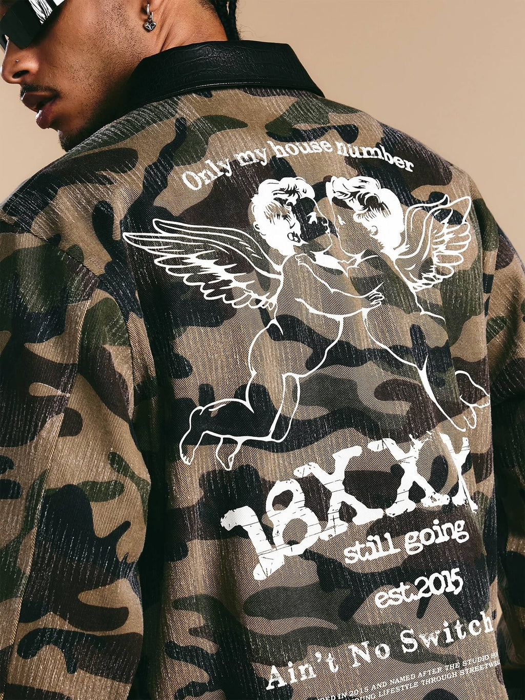 1807 18X7 Camouflage Print Detroit Jacket