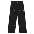 MEDM Gemstone Studded Double Knee Washed Jeans