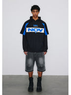 NOVACAM Soccer Jersey-Style Fake Two-Piece Hoodie