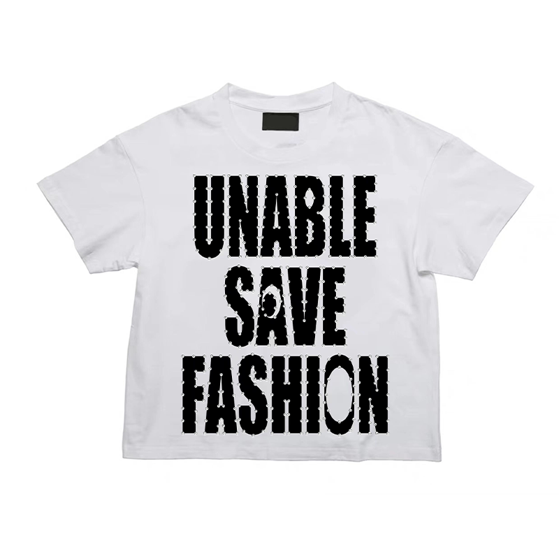 KARMANISTIC Rhinestone Slogan Print Tee