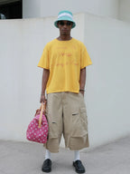 STEEPC Contrast Old Print Boxy Knit Tee