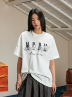 MEDM Beaded Rose Embroidery Logo Tee