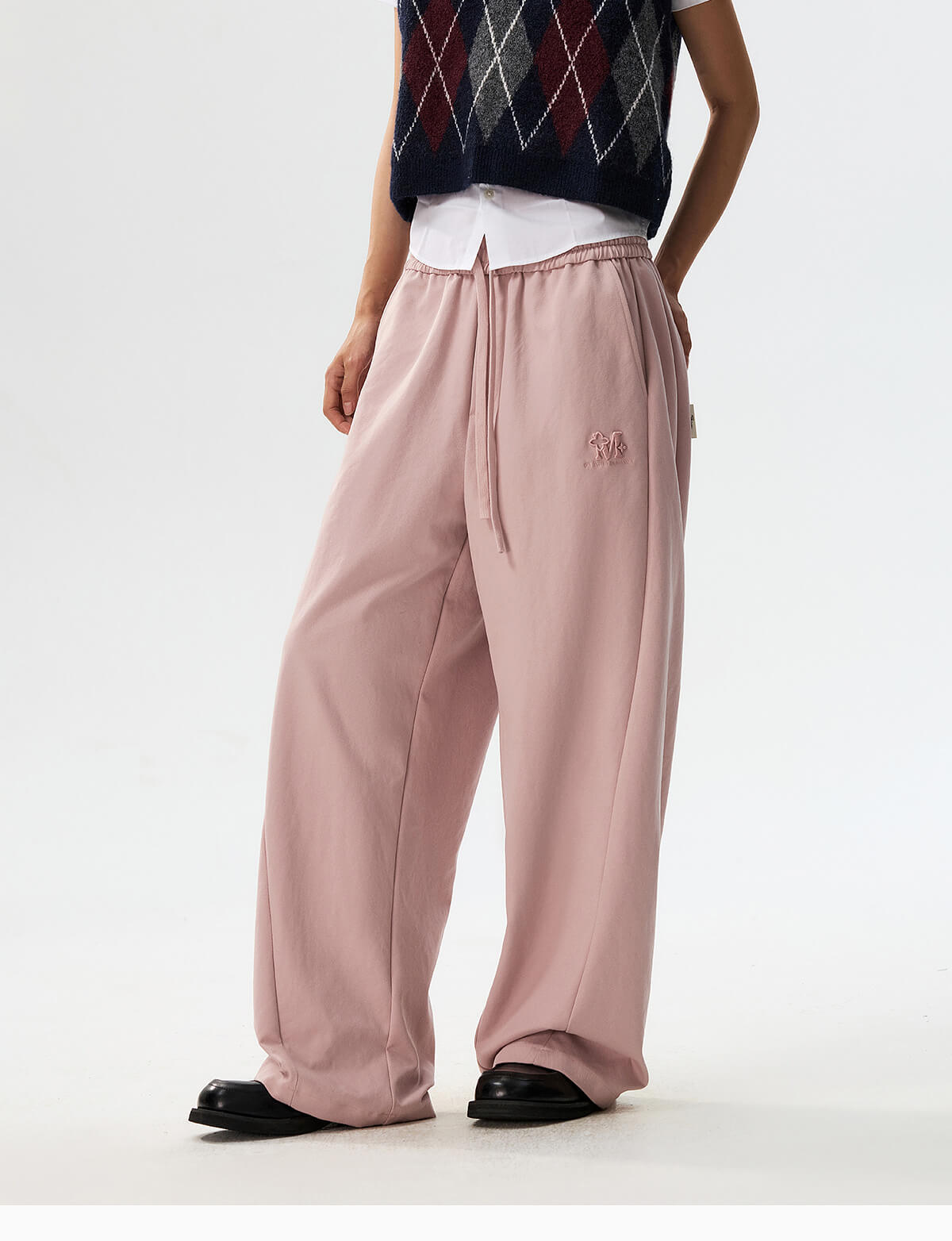 MEDM Deconstructed Patchwork Baggy Track Pants