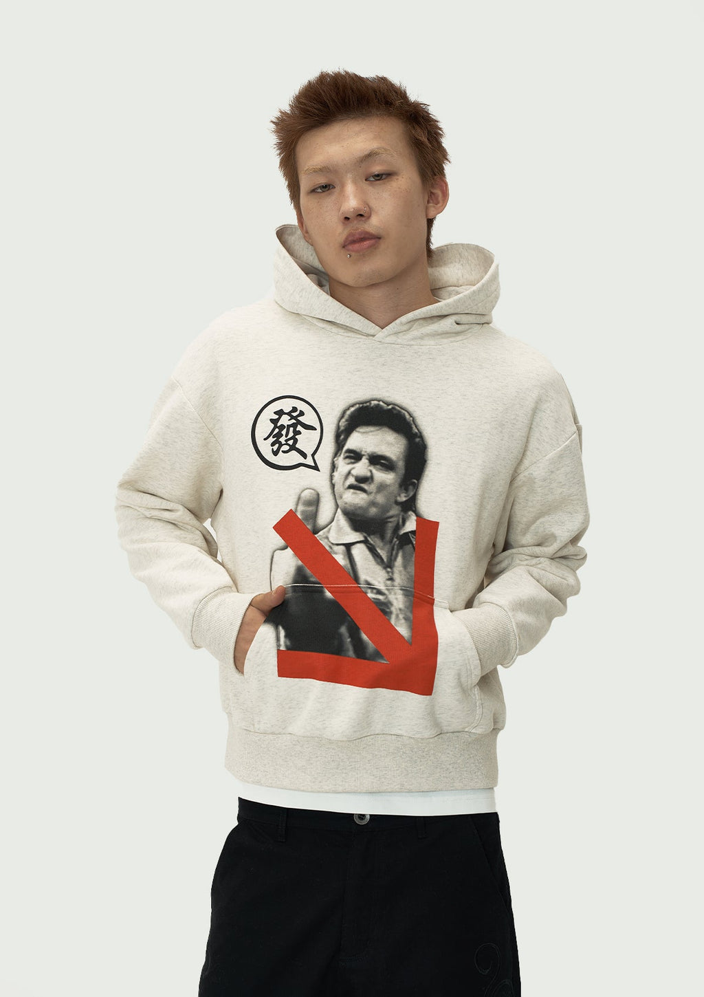 EVILKNIGHT(EK) Photo Graffiti Print Hoodie