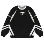 Harsh and Cruel Contrast Racing Knitted Sweater