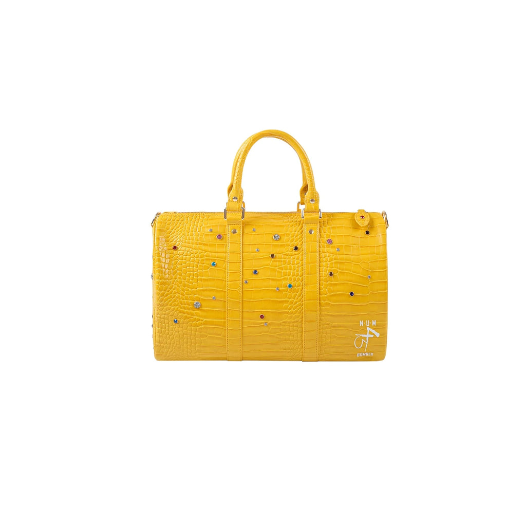 S45 Colorful Diamond Crocodile Leather Travel Bag
