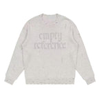 EMPTY REFERENCE Gray Hole Logo Knit Sweater