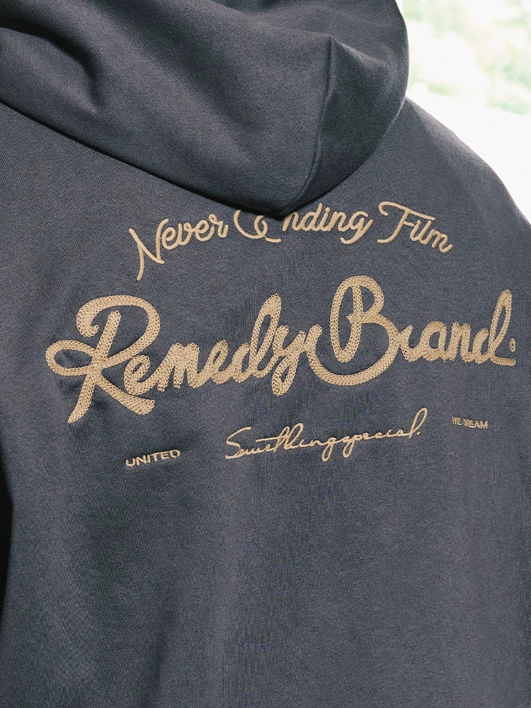 Remedy Metal Wax Seal Chain Embroidered Hoodie