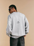 1807 ROLLTHEDICE Vintage Printed Distressed Knit Sweater
