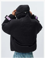 MEDM Embossed Logo Hooded Down Jacket