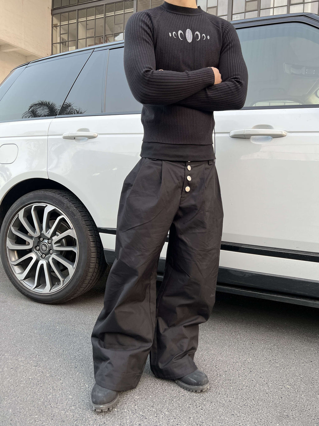 KARMANISTIC Button Fly Baggy Pants