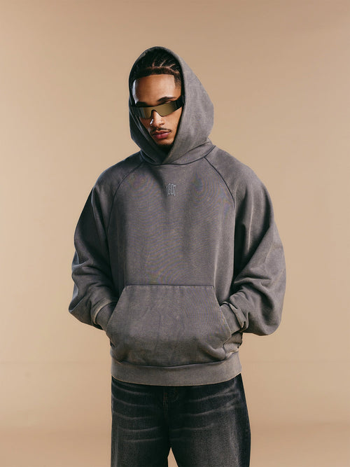 1807 Washed Fade Foam Print Hoodie