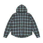 JHYQ Casual Basic Plaid Hooded Long Sleeved Shirt