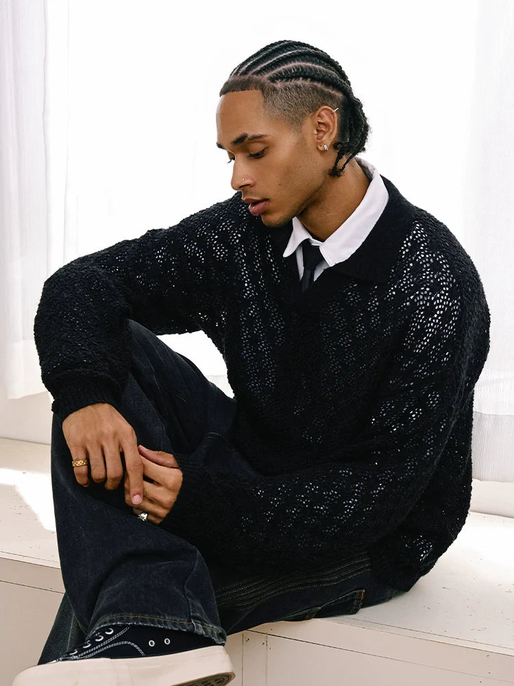 Remedy Mesh Polo Knit Sweater