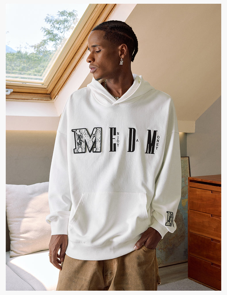 MEDM Animal Texture Logo Velcro Hoodie