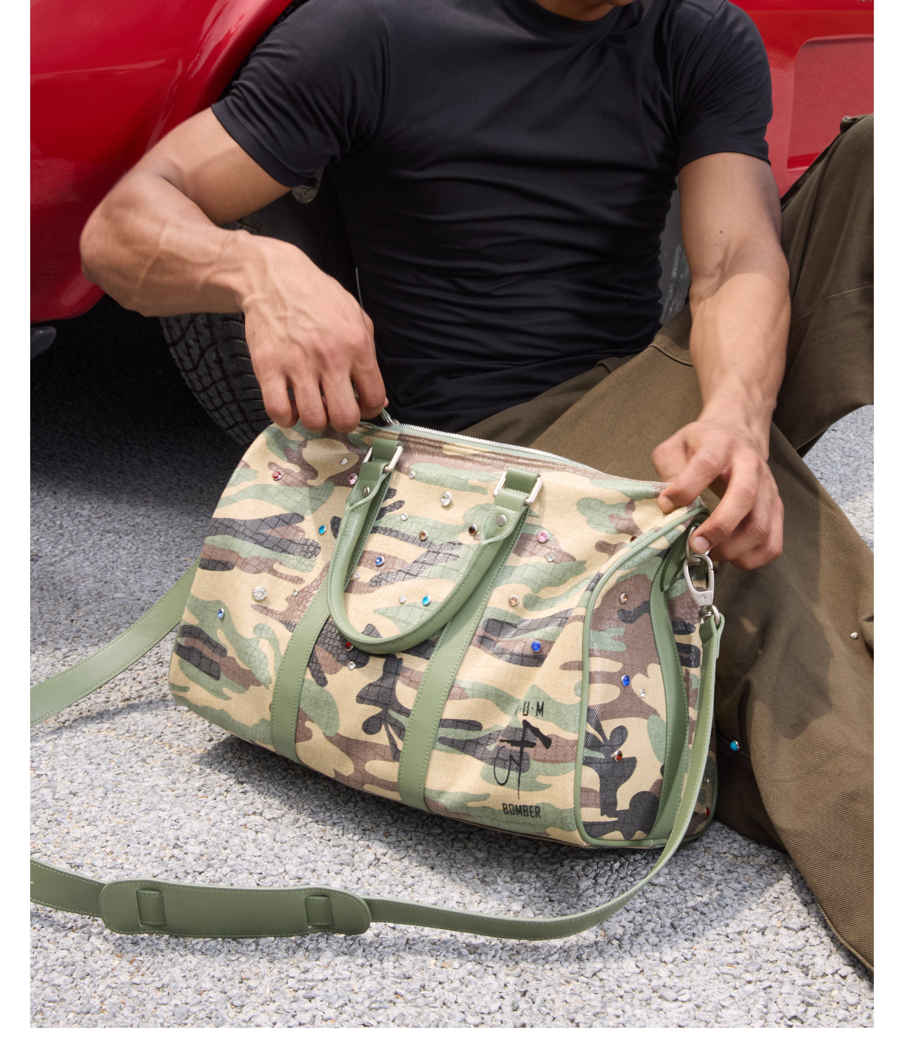 S45 Colorful Diamond Camouflage Travel Bag