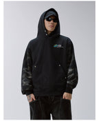 F2CE Tie Dye Distressed Embroidered Hoodie