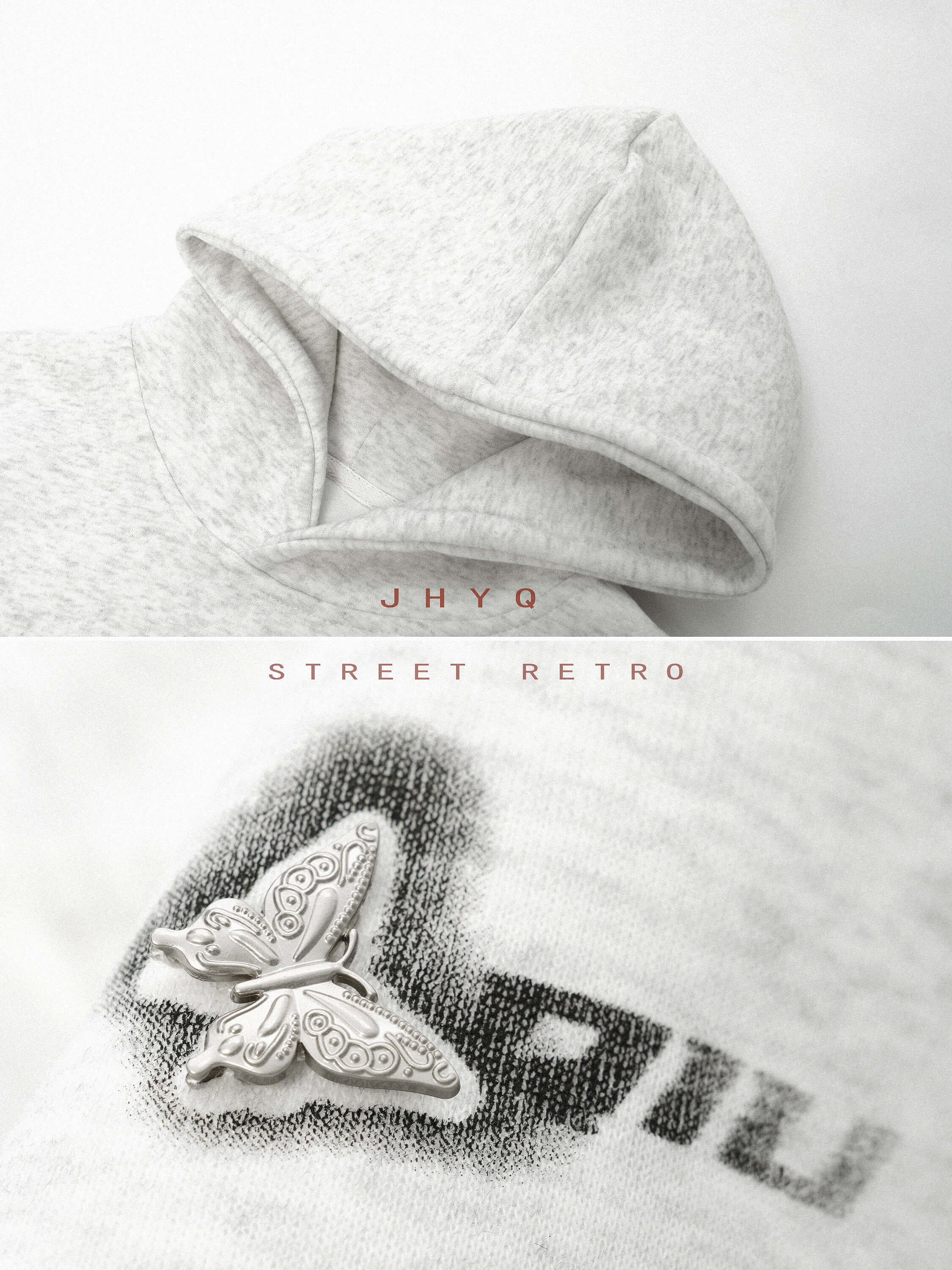 JHYQ Metal Butterfly Detail Hoodie