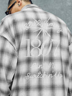 1807 Plaid Distressed Long Sleeve Shirt
