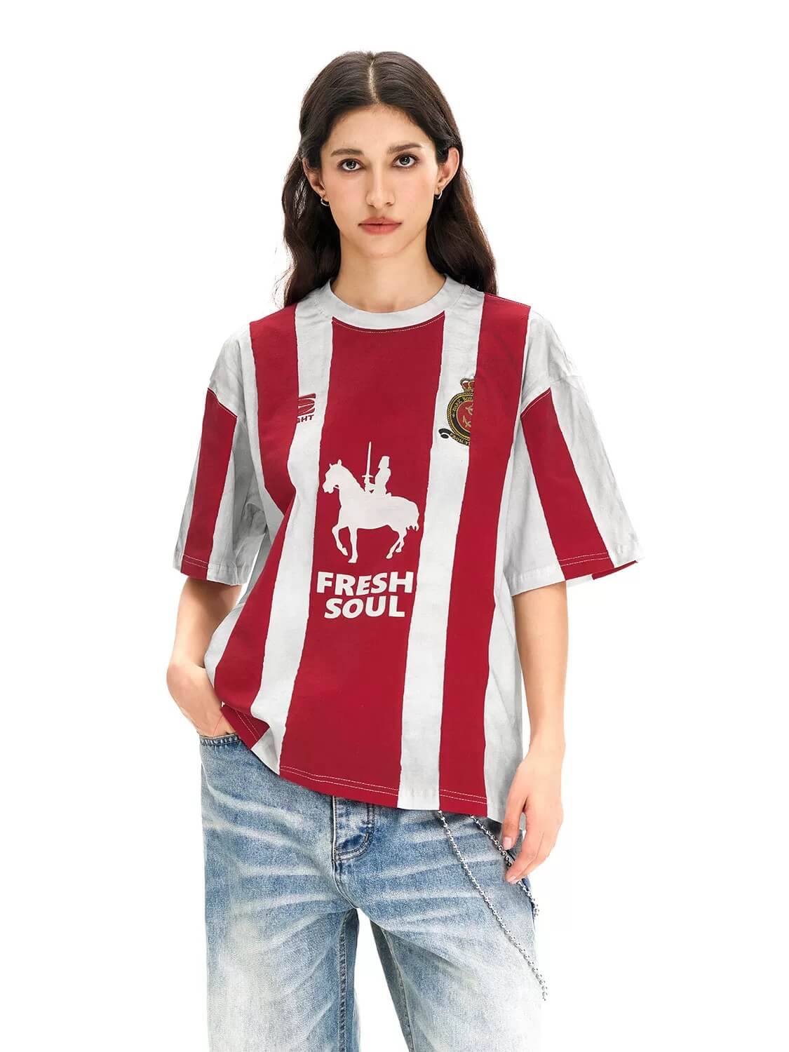 F3F Select Hand Painted Stripe Short Sleeve Soccer Tee