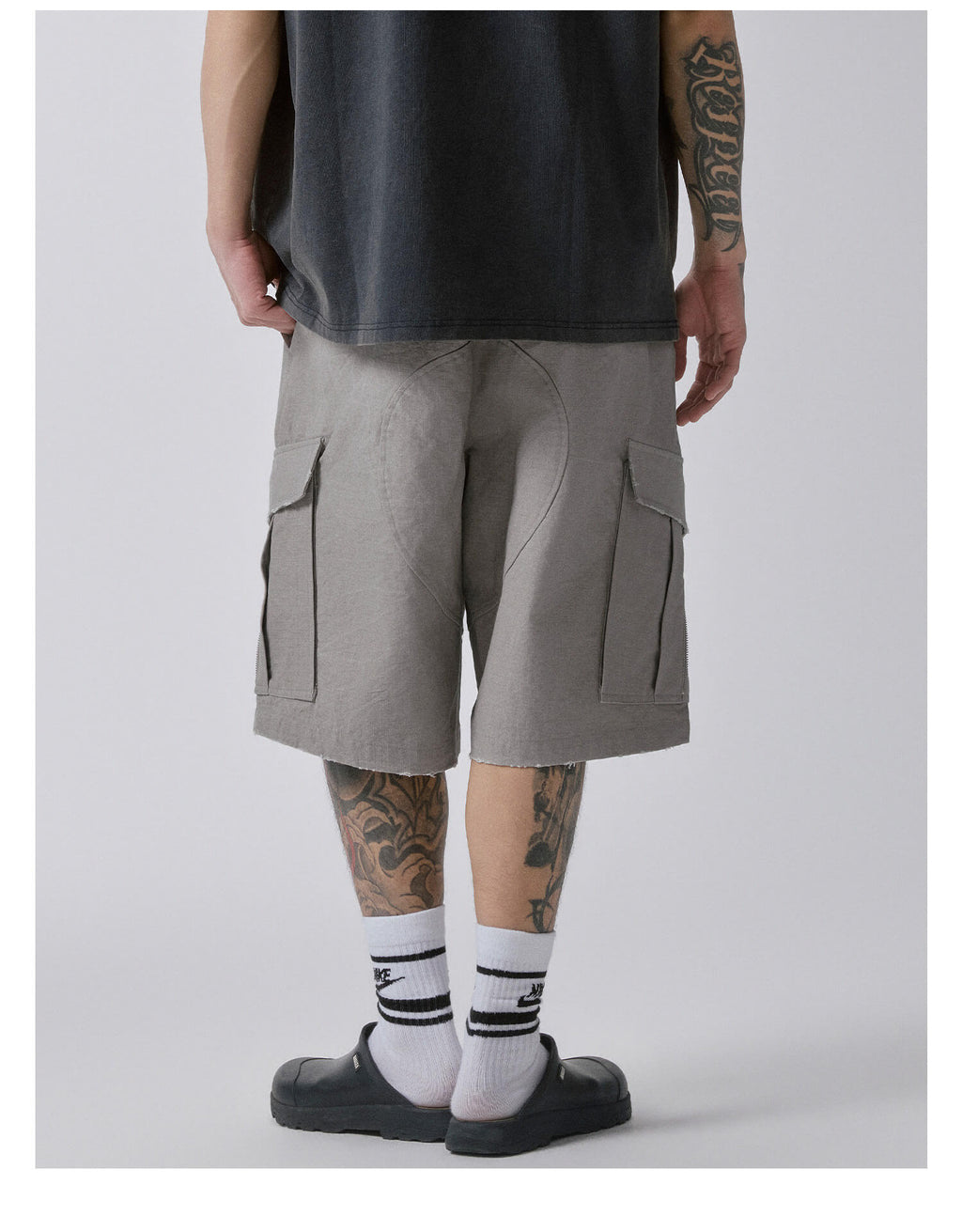 F2CE Cargo Pocket Distressed Baggy Shorts