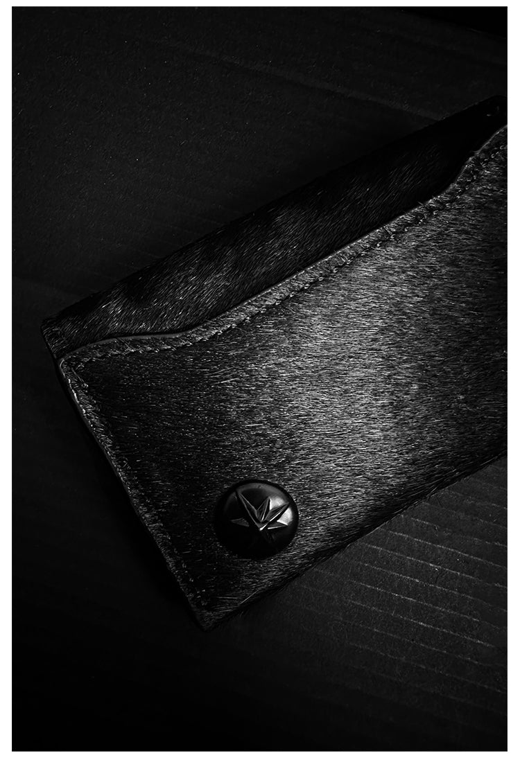 Remedy Metal Studded Keychain Coin Card Leather Wallet