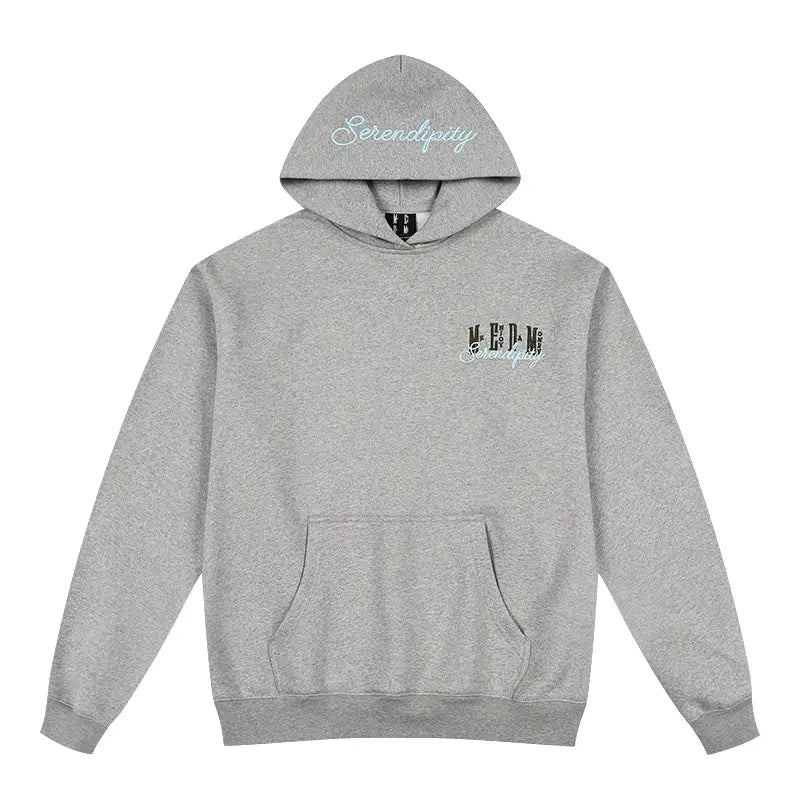 MEDM Basic One Point Embroidered Logo Oversized Hoodie
