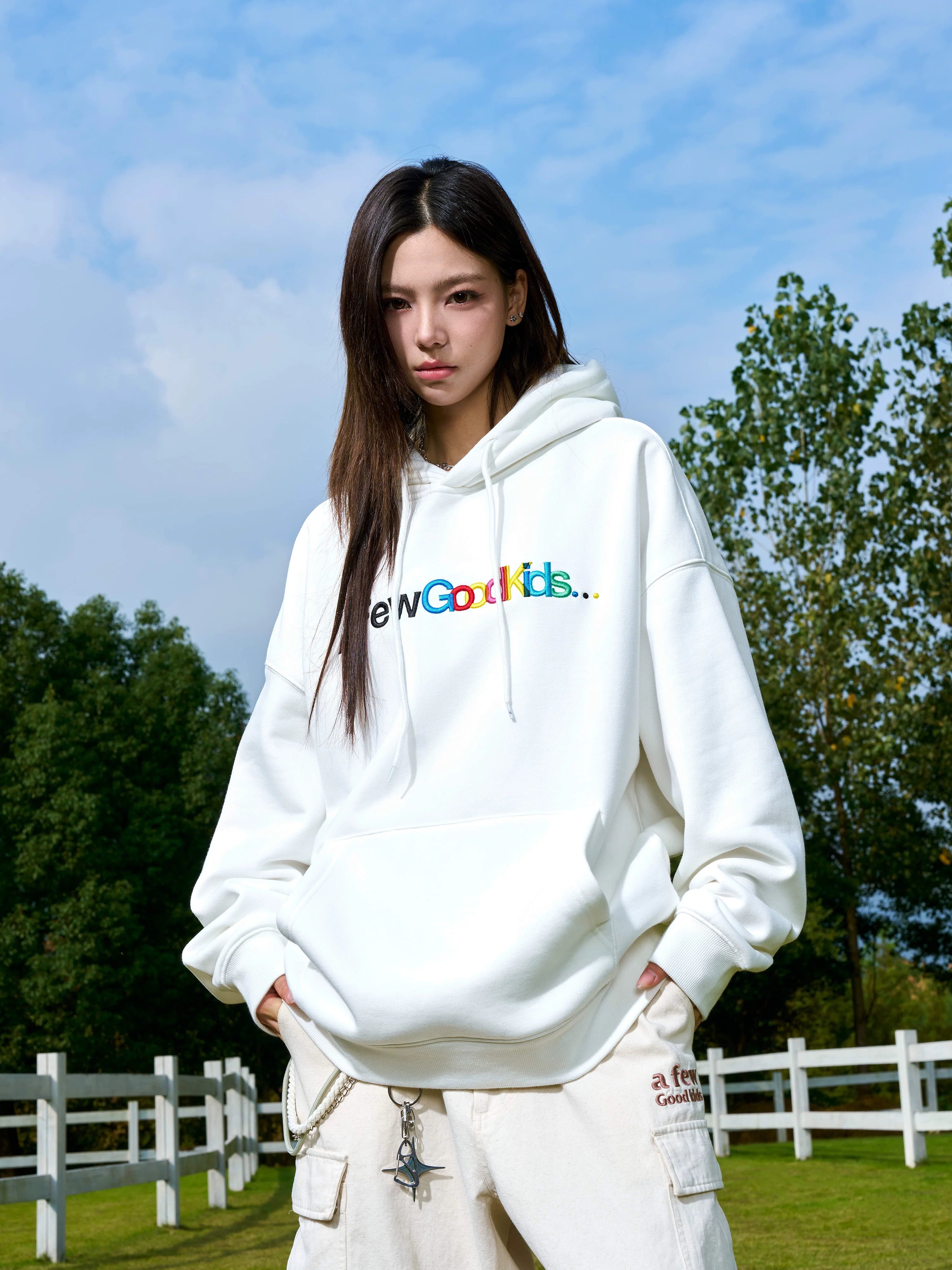 AFGK Gradient Logo Embroidered Hoodie