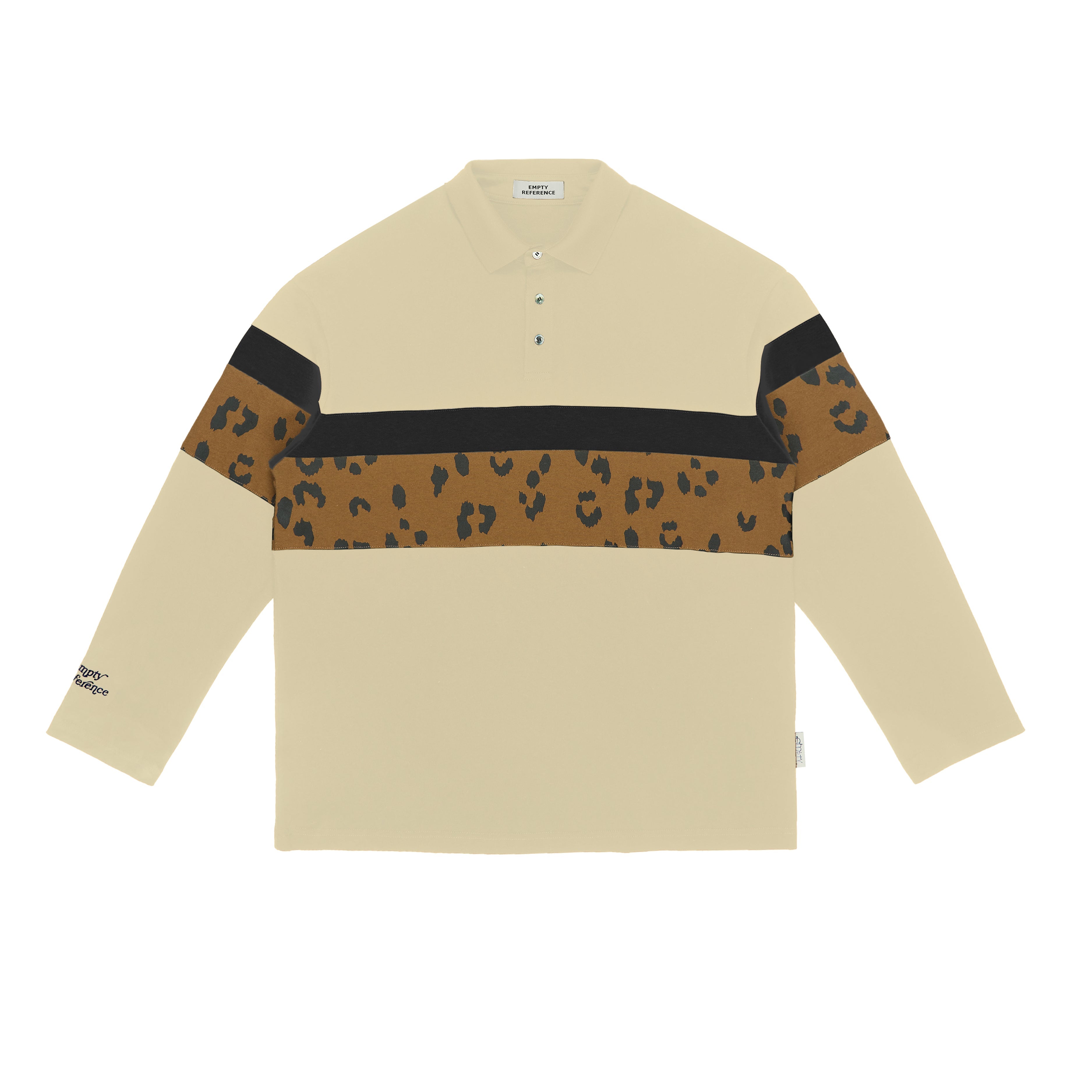 EMPTY REFERENCE Leopard Long Sleeve Polo