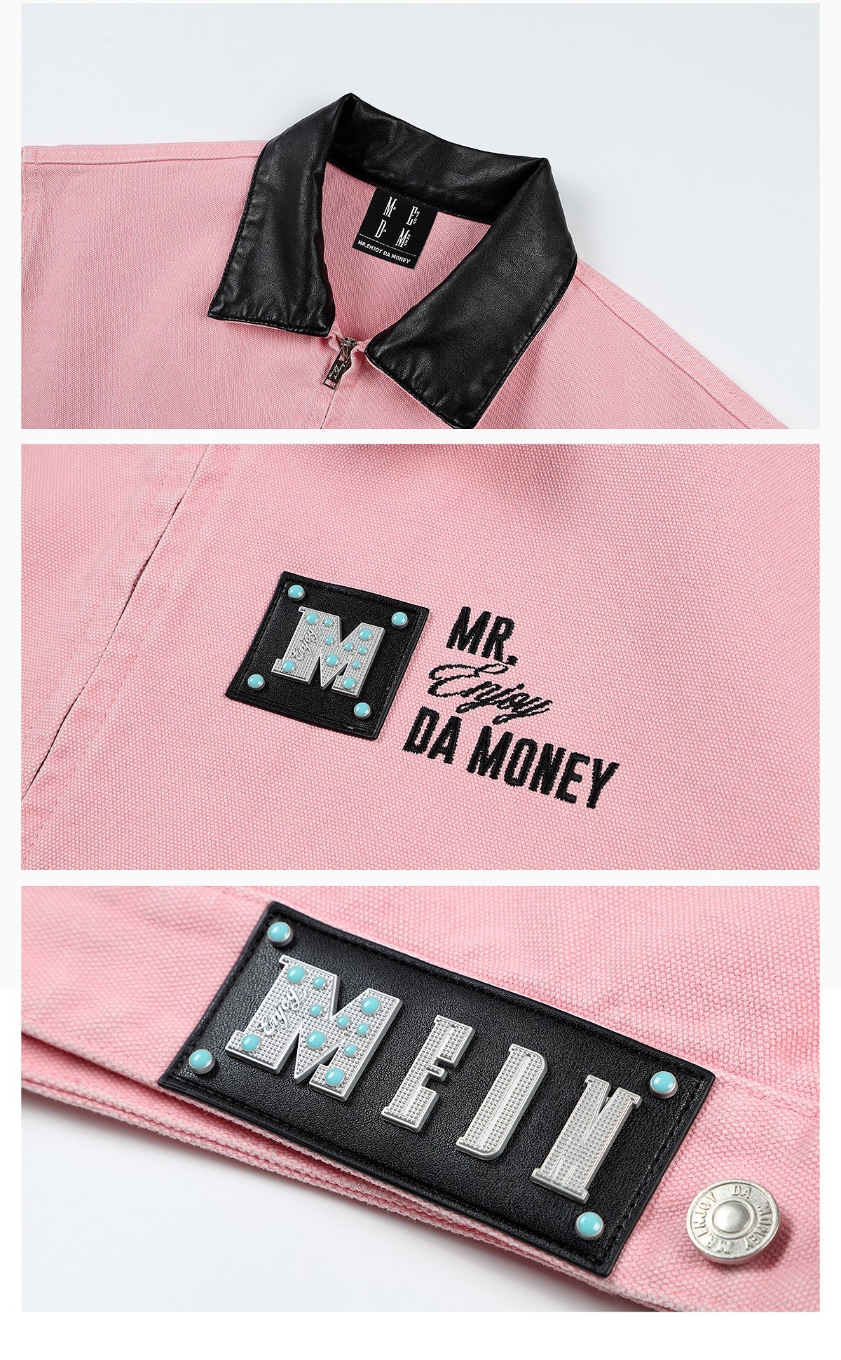 MEDM Turquoise Metal Patch Detroit Jacket