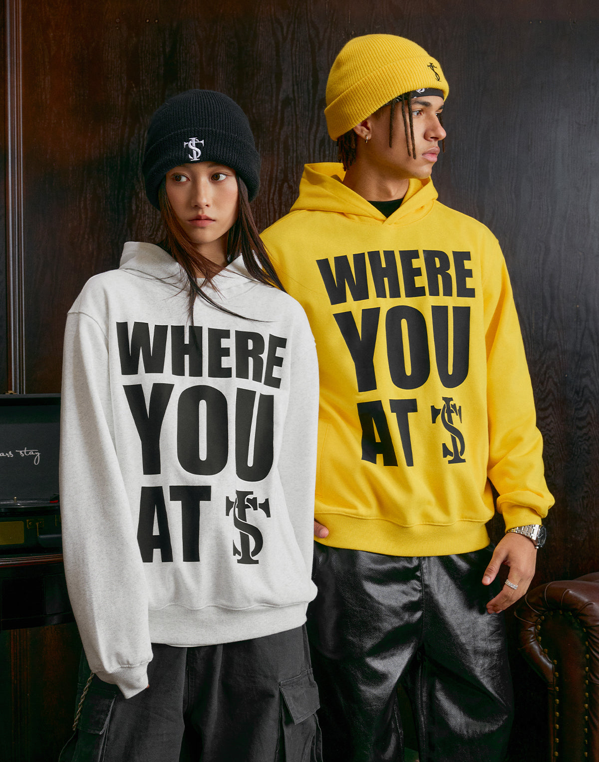 Small Town Kid WHERE YOU AT Slogan Hoodie