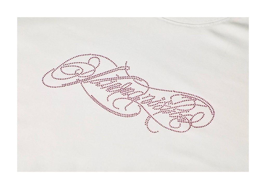 KARMANISTIC Rhinestone Logo Slim Fit Stretch Tee